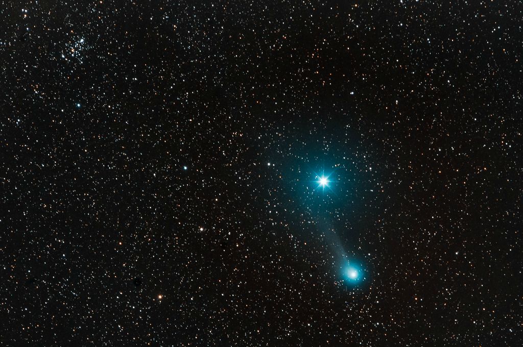 Comet C/2014 Q2 Lovejoy and Messier 103